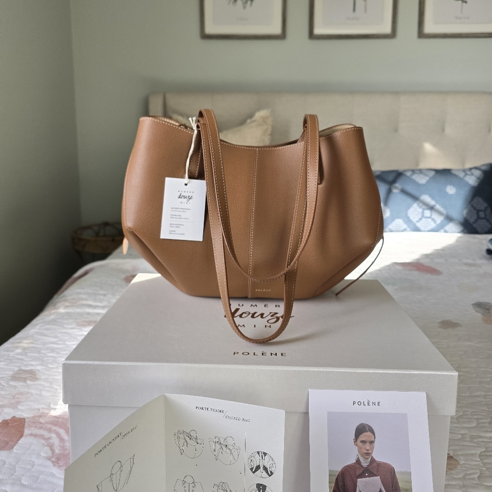 Cyme Mini | Douze Mini Edition Textured Camel Handbag - Picture 7 of 16
